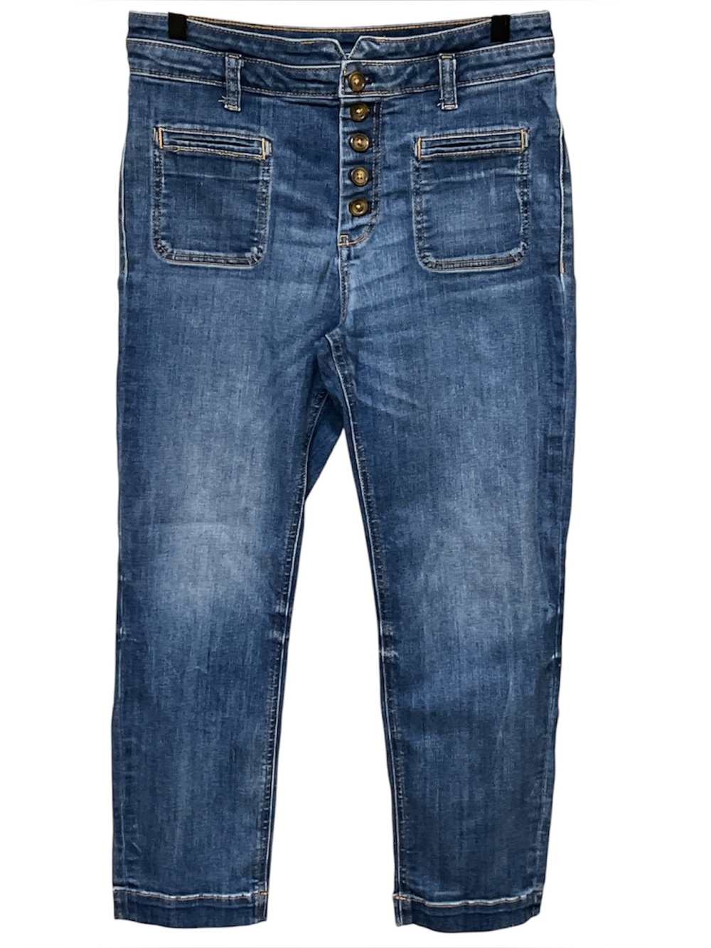 Pilcro and the Letterpress by Anthropologie High Rise Slim Button-Fly Jeans